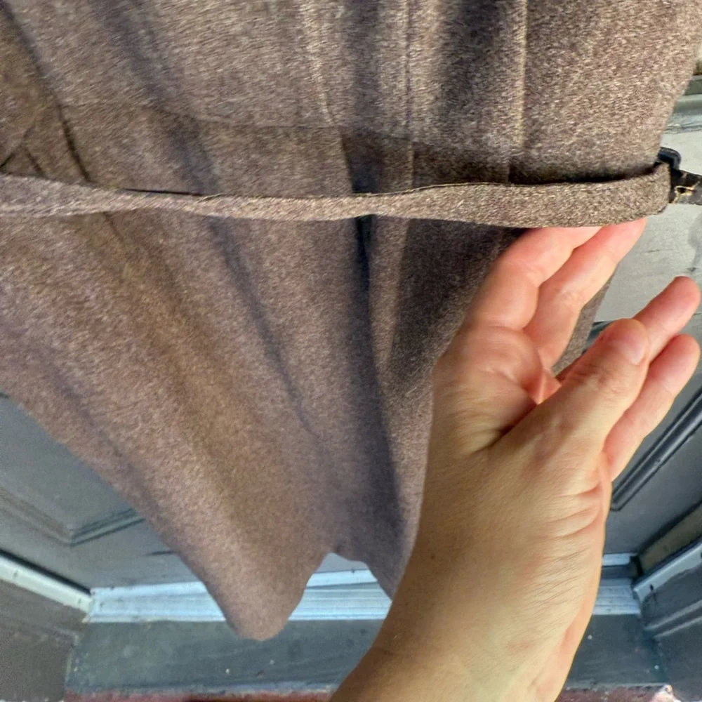 1960s Elegant Brown wool Sleeveless Dress - Picture 3 of 12